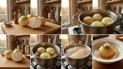 통양파를 통째로 끓였더니… 자연 단맛 살아난 다시마차 수프